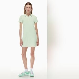 Tna Aritzia Yale Dress Size Large Nice Green Color Towel Texture